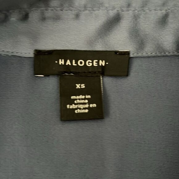 Halogen Long Sleeve Satin Belted Midi Shirtdress - Picture 10 of 13